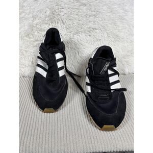 Adidas Shoes Mens Size 11.5 Black White I-5923 Iniki Runner Boost Gum AQ0989